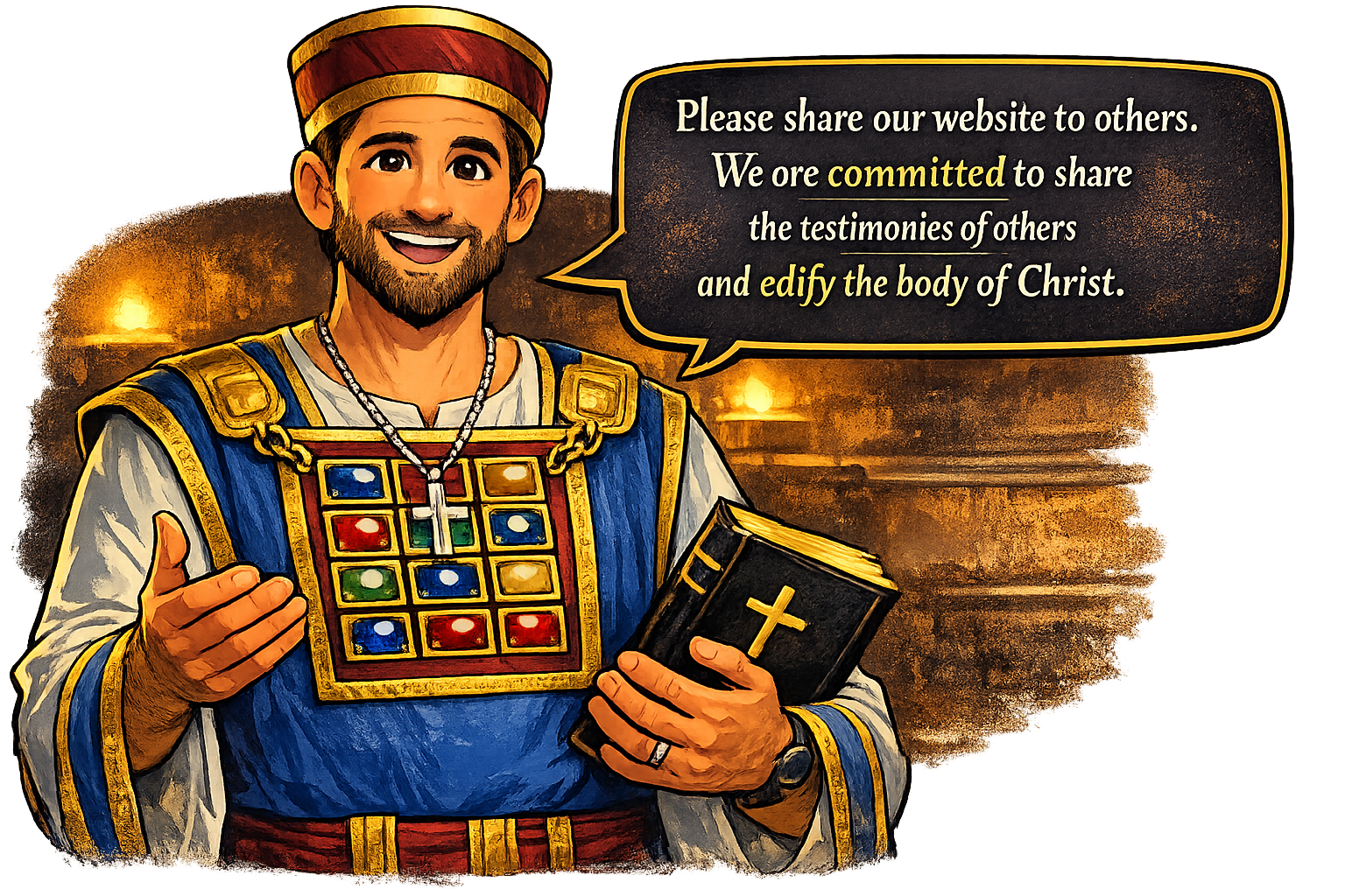 Share the light - Biblical figure with message